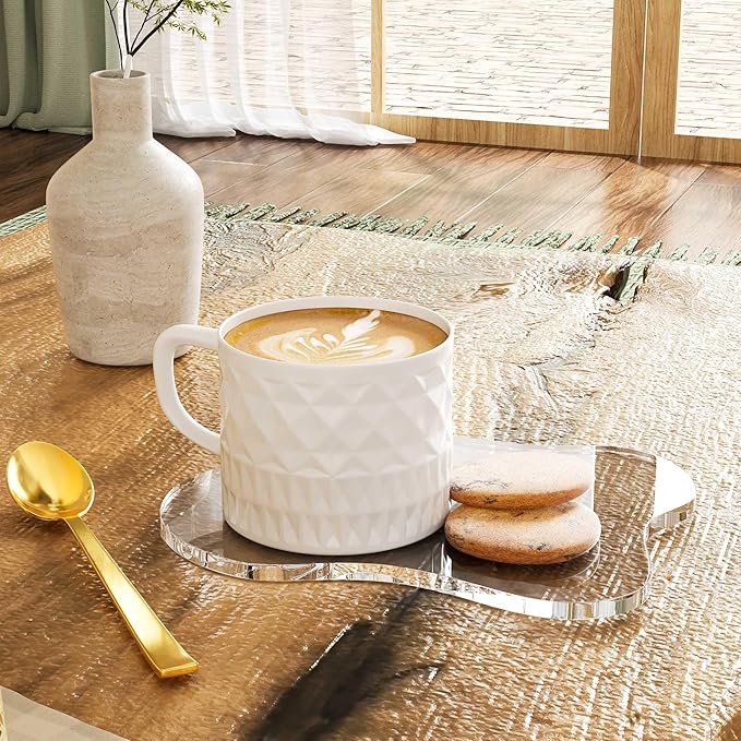 Acrylic 2Pcs/Set Coaster for Desk, Bar Drink Coaster, Cloud Shape Coffee Cup Coaster, Perfect for Tabletop Protection and Accessories Display