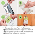 Trappify Ultimate Adhesive Moth Traps for Clothes - Monitoring Pantry Moth Traps for Home, Kitchen, Closet, Cabinet, Storage Rooms, Cupboard |Easy Setup (8 Pack)