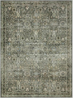 Lahome Large Dark Olive Green Area Rugs, Washable Area Rugs 9x12 Living Room, Boho Bedroom Mats Under Bed, Soft Stain Resistant Non-Shedding Thin Carpet for Dining Room Apartment