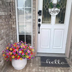 Artificial Flowers for Outdoors Potted Spring Decor, 12 Bundles Fake Summer Daisy with Realistic Eucalyptus Leaves, Faux Plants for Greenery Boxwood Porch Patio Garden Pot Lawn