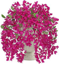 33.5" Bougainvillea Artificial Flowers Fake Pink Flowers, UV Resistant Long Sprays Artificial Bougainvillea Flowers for Indoor & Outdoor Decor, 3PCS Faux Hanging Flower for Home Room Wedding Porch