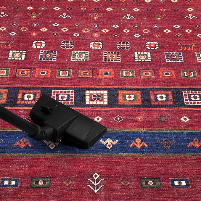Keen Home Design 10x14 Rug - Machine Washable Area Rug with Non-Slip Backing, Ideal for Living Room, Dining Room, Bedroom - Vintage, Easy Clean, Durable, Low Pile Rug - (9'7" x 14')