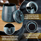 Ashtray for Cigarettes Outdoor, Outdoor Ashtray with Lid for Cigarette, Metal Odorless Windproof Smokeless AshTray for Patio Home Office Tabletop Balcony