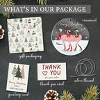 Jabihome Christmas Ornaments 2025, Exchange for Women, Men, Collectible Dated Year Ornaments for Tree, Unique Acrylic Suncatcher, Printed Stained Glass Effect Decor (Flamingo)