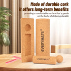 EVERYMATE 4-in-1 Cork Balance Board Kit, Foot & Ankle Strengthener with Massage Roller/Ball, Toe Resistance Bands, Storage Bag, for Enhance Mobility & Prevent Falls Improve Foot Function for Home/Office/Gym