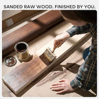 Homeforia Wood Floating Shelf 12 inch, High End Solid Natural Wood 12inch Floating Shelves for Wall Mounted, Unfinished Small Wooden Floating Shelves, Heavy Duty Bracket, 12 X 6.5 X 1.75 in, Set of 4
