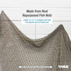 Tumbler Home Fish Net Decorations, Fishing Net Decor for Pirate, Mermaid, Fishing, Halloween, Hawaiian, Tiki or Beach Party Decorations, Fish Netting for Nautical Decor or Ocean Room, 5x10ft (2 Pack)