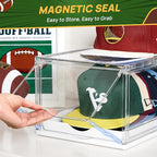 Vtopmart 6 Pack Hat Organizer for Baseball Caps, Clear Hats Holder Box with Drawer, Large Cap Storage with Sliding Tray, Stackable Rack Display Case with Magnetic Door, Each Holds 12 Hats