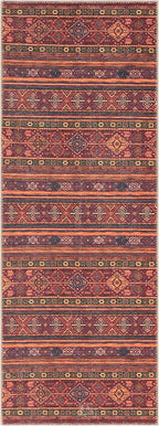 Keen Home Design 2x10 Rug - Machine Washable Runner with Non-Slip Backing, Ideal for Hallway, Entryway, Kitchen, Laundry Room - Vintage, Easy Clean, Durable, Low Pile Rug - (2'6" x 10')