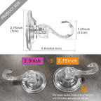 2 pack Suction Cup Wreath Hanger ，Large Clear Vacuum Heavy-Duty Reusable Wreath Hooks，use for Windows Tiles Glass Smooth Doors Mirrors to Hang Bags Coats Umbrellas kitchenware and Christmas Wreaths