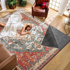 Waterproof Rug Pad, Thick 2x6 ft Under Area Rug Carpet Pad, Non Slip Rug Pads for All Floors and Hardwood Floors Finishes, Keep Carpets in Place Soft and Prevent Rug from Wrinkling or Buckling