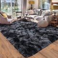 Rugs for Living Room 10x14, Soft Shaggy Modern Shag Area Rug for Bedroom, Upgrade Non-Slip Plush Fluffy Carpet for Kids Boys Girls Room Home Decor Aesthetic,Dark Grey