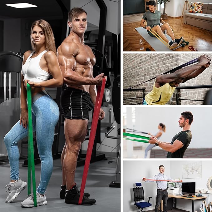 Resistance Bands for Working Out, Workout Bands, Training Bands Set, Pull Up Exercise Bands for Home Workouts, Full Body Training, Physical Therapy.
