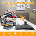 Rechargeable Wireless Pump Travel Storage Bags Set - 15 Pack Portable Space Saver Bags for Travel & Home - travel bags air compression,Vacuum Seal Bags for Clothes,Blankets, Seasonal Storage
