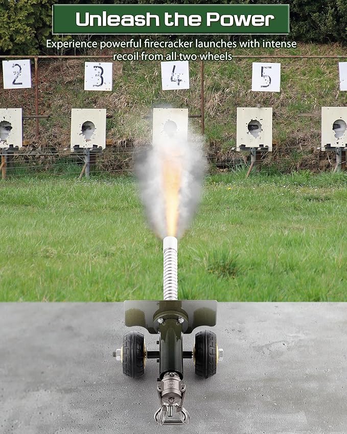 Firecracker Cannon, Stainless Steel Mini Cannon Model Shoots Firecrackers, Military Collectible Ornaments, Robust 4 lbs Construction, Home Decor Collectible Vehicles Toy Gift, Green