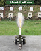 Firecracker Cannon, Stainless Steel Mini Cannon Model Shoots Firecrackers, Military Collectible Ornaments, Robust 4 lbs Construction, Home Decor Collectible Vehicles Toy Gift, Green