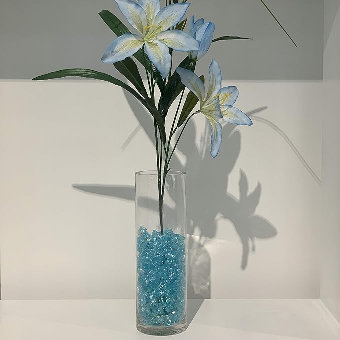 WGVI Quality Thick Weighted Clear Cylinder Glass Vases, 3" W x 10" H, Flower Bud Vase Skinny Narrow Floral Bouquet Container Centerpieces Tabletop Pen Brush Holder, Bulk Wholesale, 18 Pieces