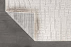 Modern Micro Loop Indoor Runner Rugs for Living Room Bedroom Kitchen Geometric Pebble White 2x7 Luxury Durable Low and High Pile Non-Shedding Stain Resistant Soft Area Carpet 2 x 7