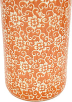 Red Lantern 24" White Flowers on Orange Umbrella Stand
