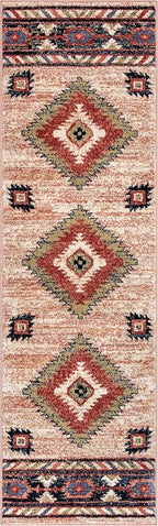 Well Woven Tulsa Lea Cream Traditional Southwestern Tribal 2X7 (2'3" x 7'3") Runner Rug