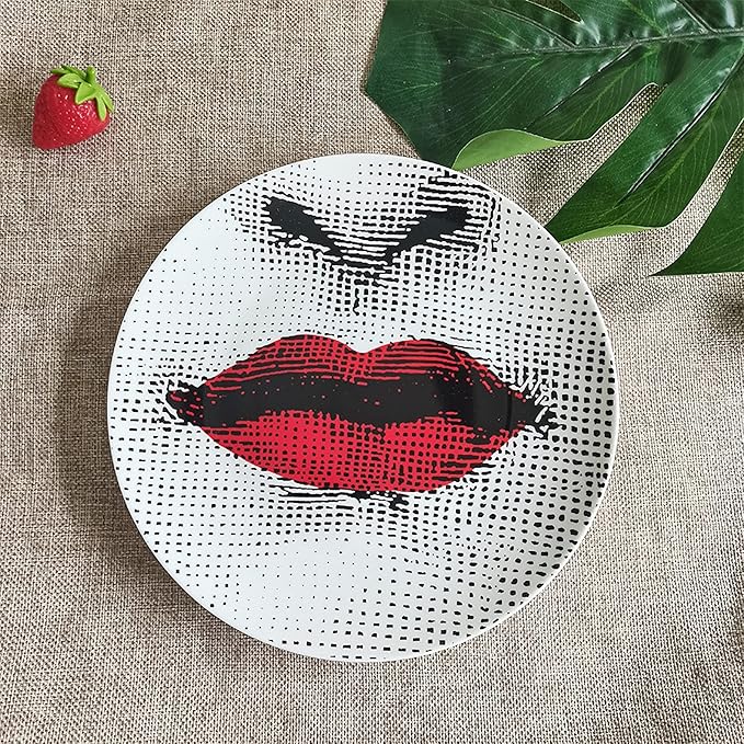Decorative Plates Handmade Ceramic Ornament for Home&Office Wall Decors (with Hanger) (F5)