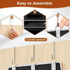 2 Packs 5-Tier Over the Door Storage Organizer with 10 Side Mesh Pockets, 48 lbs Load Capacity, 3 Hooks Design, Hanging Organizer with Clear Windows for Bathroom, Bedroom, Nursery, Kitchen-Black