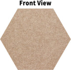 15'' Hexagon Cork Board Tiles Alternative 10 Pack, Adhesive Large Corkboard for Office Decorative, Hexagonal Felt Bulletin Board Tiles for Wall Vision Board, Sound Absorption Pin Board