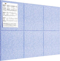 MaxGear Large Cork Board for Wall 36" x 24", Light Blue Bulletin Board, 6 Pack Felt Wall Tiles with Pushpins, Cork Boards for Office Pin Board Tack Board Cork Boards