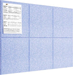 MaxGear Large Cork Board for Wall 36" x 24", Light Blue Bulletin Board, 6 Pack Felt Wall Tiles with Pushpins, Cork Boards for Office Pin Board Tack Board Cork Boards