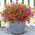Artificial Fake Flowers Plants for Outdoor Spring Summer Decor, 12 Bundles Faux Silk Flowers for Outdoor Outside Planter Colorful Daisy UV Resistant Look Real for Front Door Porch Patio Yard