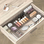 Simple Houseware 30 PCS Clear Plastic Drawer Organizers Set, 5-Size for Makeup, Bathroom, Bedroom and Office