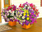 Artificial Faux Flowers for Outdoors, 12 Bundles Artificial Plants Outdoor UV Resistant, Fake Morning Glory Silk Flowers for Outside Planter Porch Patio Yard
