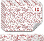 Rose Scented Drawer Liners for Dresser Drawers (10 Large Sheets, 19.7" x 14.4") - Non Adhesive Drawer Paper Liner for Bedroom Dresser & Closet Shelves by Linda’s Essentials