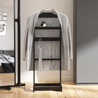 Mens Valet Stand, Wooden Clothes Valet Stand with Tray, Freestanding Suit Rack for Bedroom, Entryway, Living room, Office