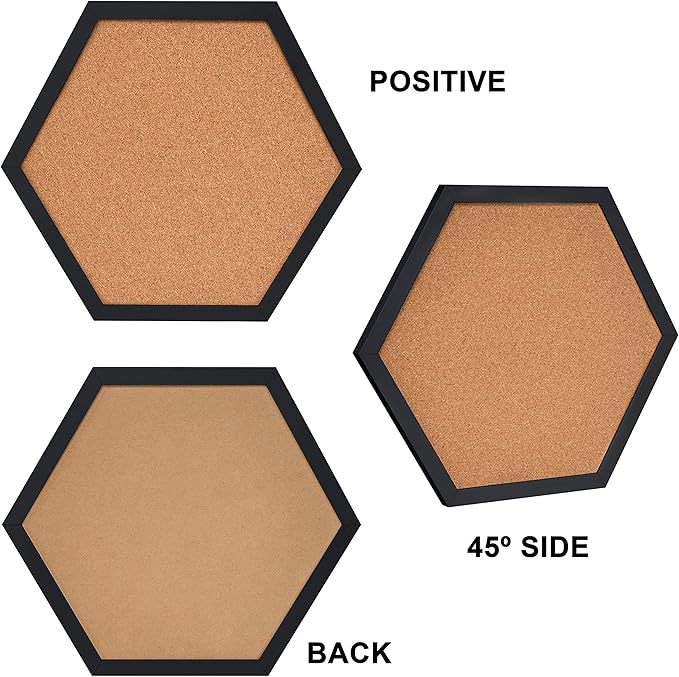 Facilife 4 Packs Cork Board,Corkboards for Wall,Small Cork Board Decorations,Cork Boards for Walls with Frame, Decorative for Office, School & Home
