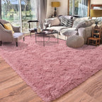 Rugs for Living Room 6x9, Soft Shaggy Modern Shag Area Rug for Bedroom, Upgrade Non-Slip Plush Fluffy Carpet for Kids Boys Girls Room Home Decor Aesthetic, Blush