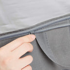 Amazon Basics Under Bed Storage Bags for Clothes, Blankets and Linens, Foldable Fabric Containers with Clear Window and Handles, 30.2" x 20" x 5.7", Gray, 2-Pack