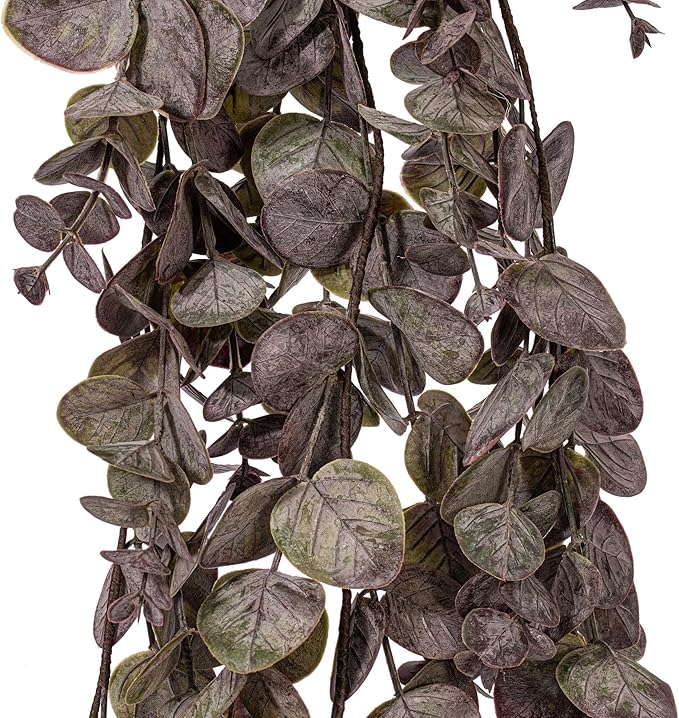 Vickerman 36" Artificial Burgundy Spiral Eucalyptus Vine