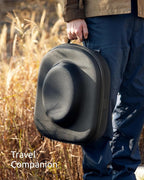 Cowboy Hat Travel Case – Crushproof Carrier for Cowboy, Panama & Tweed Hats with Carrying Handle, Shoulder and Luggage Strap, For Travel and At-Home Storage (Large)