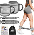 Ankle Resistance Bands with Cuffs, Leg and Glutes Workout Equipment, Resistance Bands with Ankle Straps for Cable Machine Kickbacks, Booty Workouts, Lower Body Exercises - Home Gym Exercise Equipment