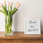 CYS Excel Glass Cylinder Vase (H:10" D:5") | Multiple Size Choices Glass Flower Vase Centerpieces | Hurricane Floating Candle Holder Vase