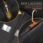 40-inch Suit Bag Garment Bag for Travel and Storage, Garment Bags for Hanging Clothes with Zipper and Visible Transparent Window,1 Pack，Black