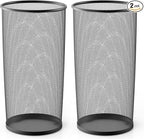 19.5" H Mesh Umbrella Stand - Ventilated Mesh Umbrella Holder for Entryway - Extra Capacity Storage for Umbrellas Canes & More - Freestanding Indoor Organizer 10.4" L x 10.4" W x 19.5" H - 2P Black