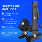 Hello Fit 5-Pack or 6-Pack Exercise Starter Kit - Yoga Accessories and Props for School, Studio, Home