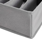 Amazon Basics Underwear Drawer Organizer Dividers for Closet Organization and Storage, Fits Perfectly in Dresser, 2-Pack, Gray | Pack of 2