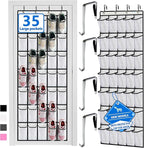 over the door shoe organizer,2025 upgraded,shoe organizer,35 Huge pockets,over door shoe organizer,Store size 13 shoes,shoe organizer,Strong material,hooks Suitable for various doors,White/black