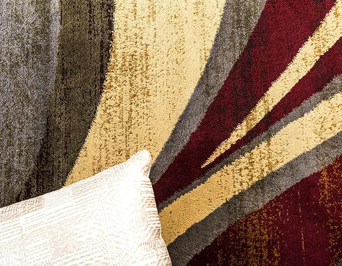 Unique Loom Barista Collection Area Rug - Ngada (2' 2" x 6' 1" Runner, Beige/ Red)