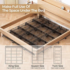 Yecaye Under Bed Storage with Wheels, 2 Pack Under Bed Shoe Storage Organizer Drawer, Tool-free Assembly Metal Underbed Storage Containers for Clothes, Shoes, Black