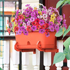 16 Pcs Artificial Fake Flowers for Outdoor Spring Decoration, Faux Silk Flowers No Fade Uv Resistant Daisy Flower Plants for Outdoor Planters Garden Yard Porch Patio Balcony Pathway Decor (Mix)