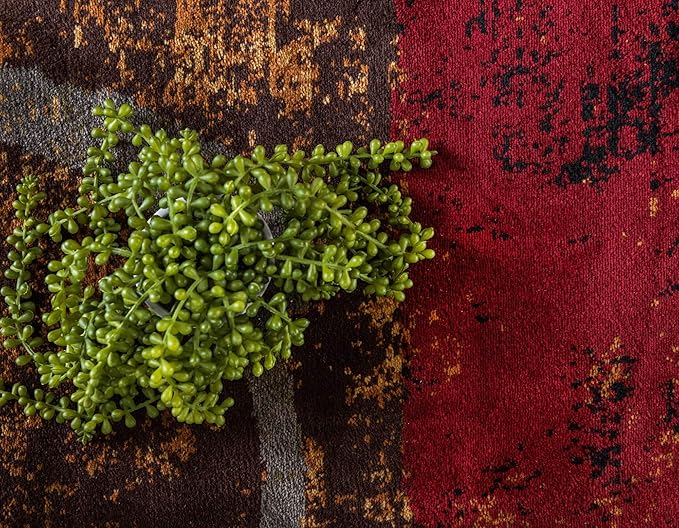 Unique Loom Barista Collection Area Rug - Kouillou (2' 2" x 3' 1" Rectangle, Multi/ Brown)